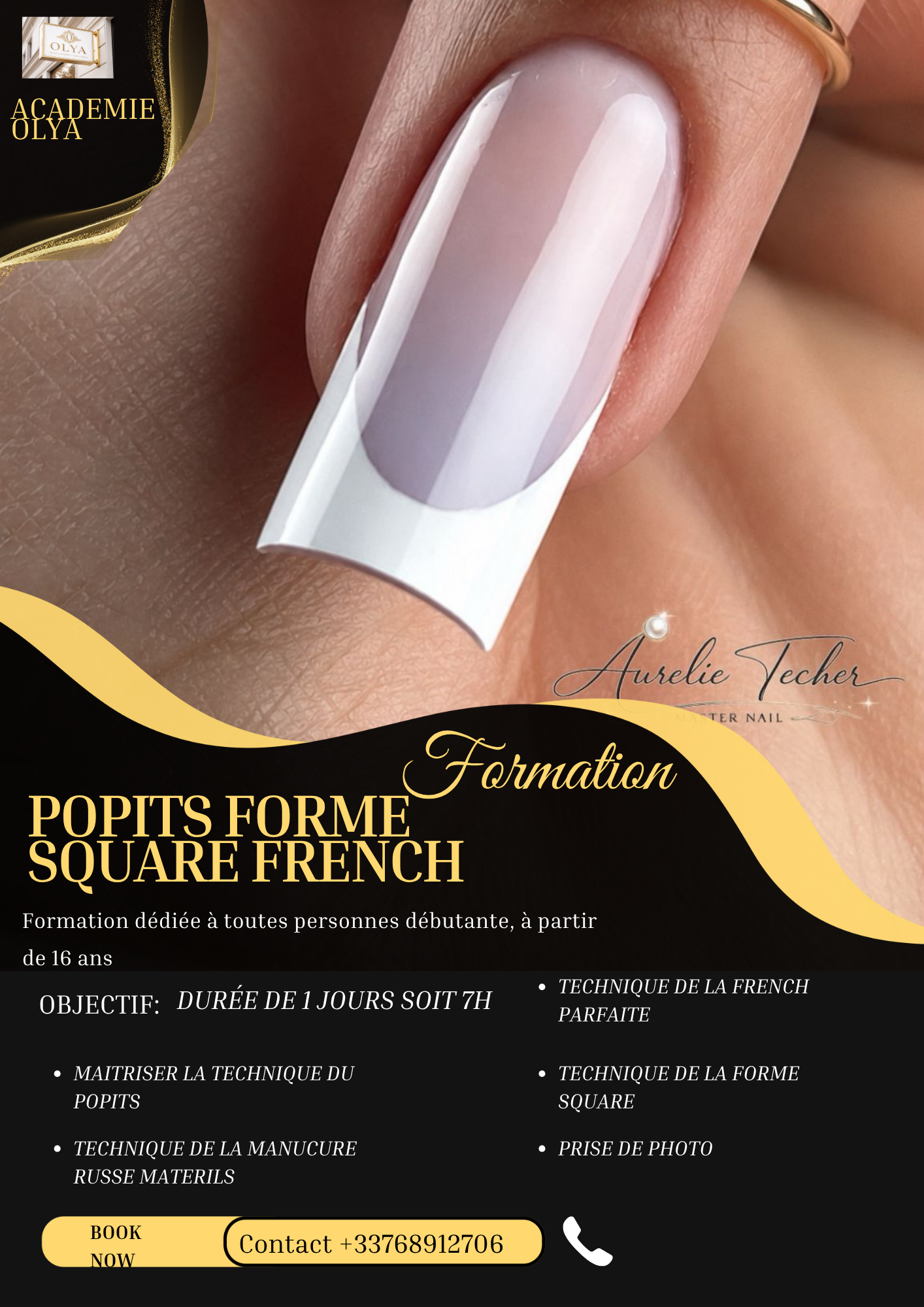 FORMATION POPITS FORME SQUARE FRENCH PARFAITE